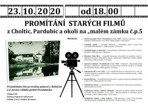Promítání starých filmů z Choltic, Pardubic a okolí 1
