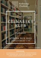 Čtenářský klub a Spisovatelé do knihoven ve středu 20.9.2023 od 17:00 1
