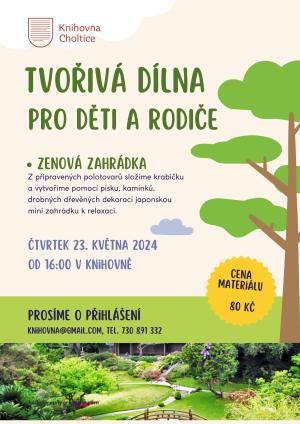 Tvořivá dílna pro děti a rodiče - ZENOVÁ ZAHRÁDKA  1